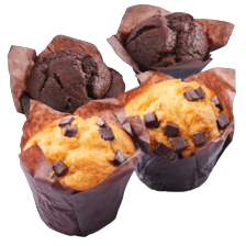 Muffin choco-chunk of chocolade